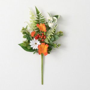 17.25"H Sullivans Tangerine Cream Floral Pick, Multicolor - 1 of 2