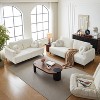ATJafurn White Corduroy Sectional Sofa Couch Modern Modular Oversized Upholstered Recliner Sleeper with Comfy Pillows and Deep Seat for Living Room - 2 of 4