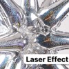 PartyWoo Foil Balloons Silver Star Iridescent Starburst Point 22 Inch 6 pcs - 2 of 4