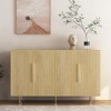 TiramisuBest Wood Modern Buffet Cabinet with Storage, Fluted Sideboard Large Buffet with Adjustable Shelves, Credenza, Accent Cabinet Console Table - 2 of 4