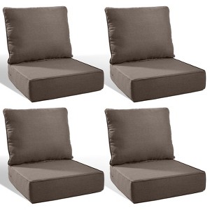 Buenhomino 6-inch Outdoor Cushion Set, 24"x24" Replacement Water Resistant Zippered Cushion for Chairs,8 Colors - 1 of 4
