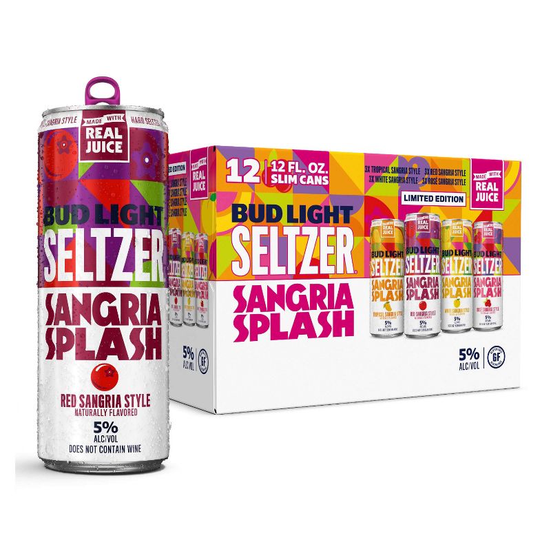 Bud Light Hard Seltzer Seasonal Variety Pack - 12pl/12 fl oz Cans, 1 of 10