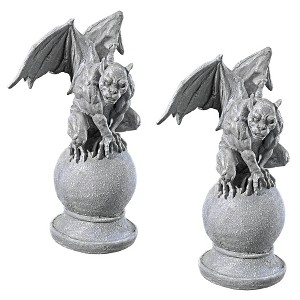 Design Toscano Malicay, the Malicious Gargoyle Statue: Set of Two - 1 of 4