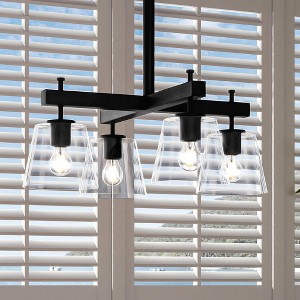Urban Ambiance Luxury Traditional Chandelier 22.5''H x 29.5''W,  Midnight Black Finish,  Atlanta Collection, UHP4385 - 1 of 4