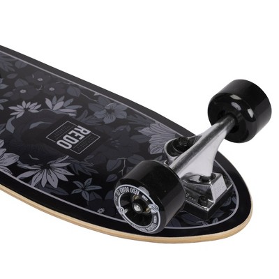 ReDo Skateboard Co. 24&#34; Standard Skateboard - Black Floral_8