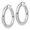 Black Bow Jewelry 5mm, Sterling Silver, Large Round Hoop Earrings - 35mm (1 3/8 Inch) - 2 of 4