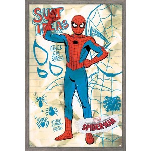 Trends International Marvel Animations' Your Friendly Neighborhood Spider-Man - Suit Concept Ideas Framed Wall Poster Prints - 1 of 4