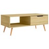 vidaXL Coffee Table Sonoma Oak Engineered Wood, MDF 39.4 x 19.5 x 16.9 in - 2 of 2