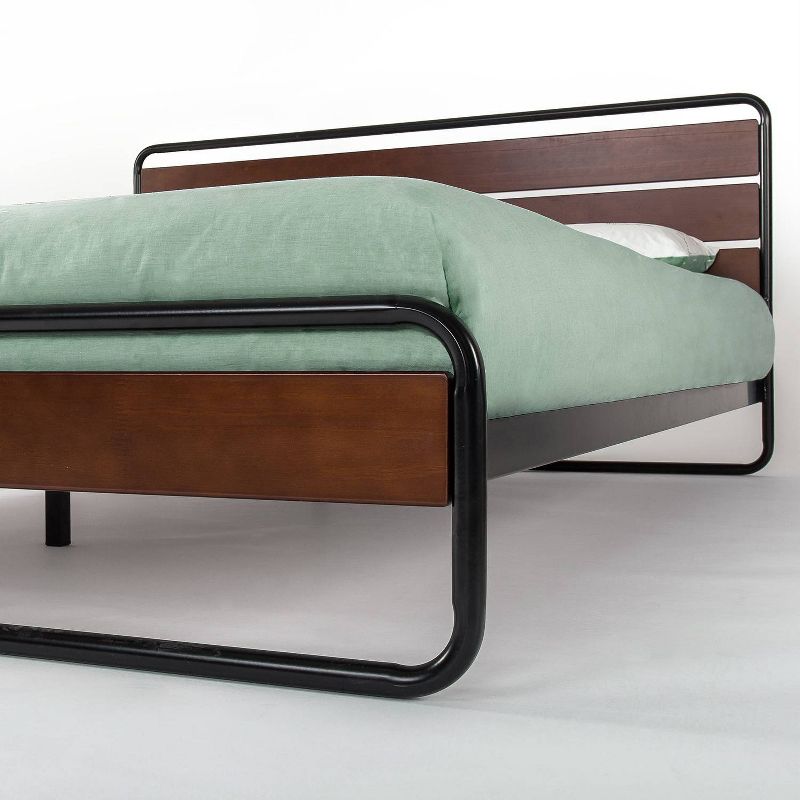Full Therese Metal Platform Bed Frame Brown - ZINUS, 4 of 9