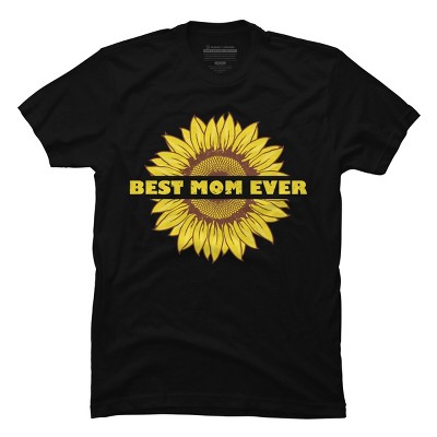 Men's Design By Humans Happy Mothers Day Best Mom Ever Sunflower By CarambaArt T-Shirt