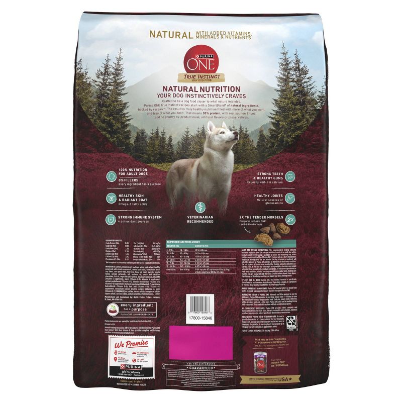 Purina ONE SmartBlend True Instinct with Real Salmon & Fish Adult Dry Dog Food, 4 of 9