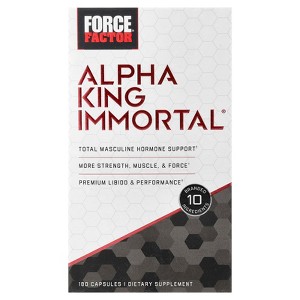 Force Factor Alpha King Immortal Total Hormone Support Testosterone Booster  for Men with Fenugreek Seed to Reduce Estrogen, Build Muscle, Improve :  Target
