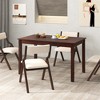 Tangkula 48" Wooden Dining Table for 4 People w/ Rubber Wood Legs Rectangular Table Cherry - 3 of 4