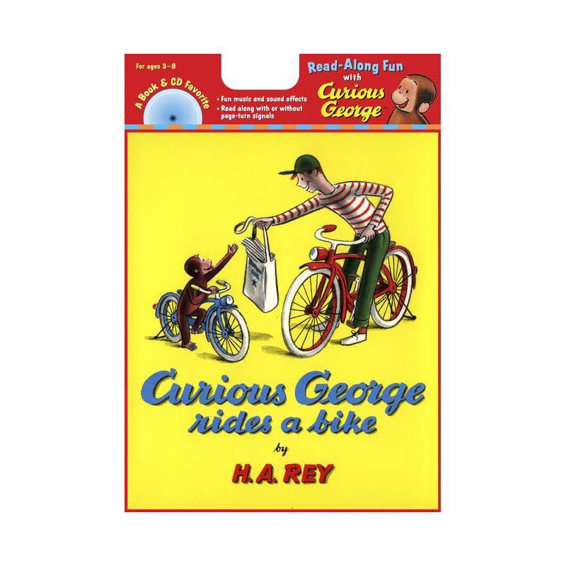 Curious George Rides a Bike Book & CD - by  H A Rey & Margret Rey (Mixed Media Product), 1 of 2