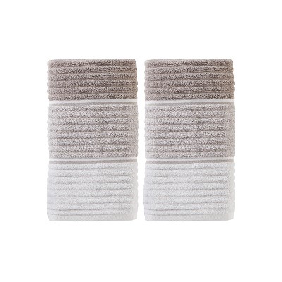 brown and gray towels