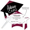 Big Dot of Happiness Maroon Grad - Best is Yet to Come - Burgundy Grad Cap Wish Card Grad Activities - Shaped Advice Cards Games - Set of 20 - 2 of 4