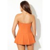 Swimsuits for All Women's Ruched Skirted Bandeau Swimdress (Plus Sizes Available) - 3 of 4