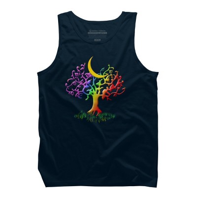 Adult Design By Humans Rainbow Pride Tree of Life By Fluffydstroyer Tank Top