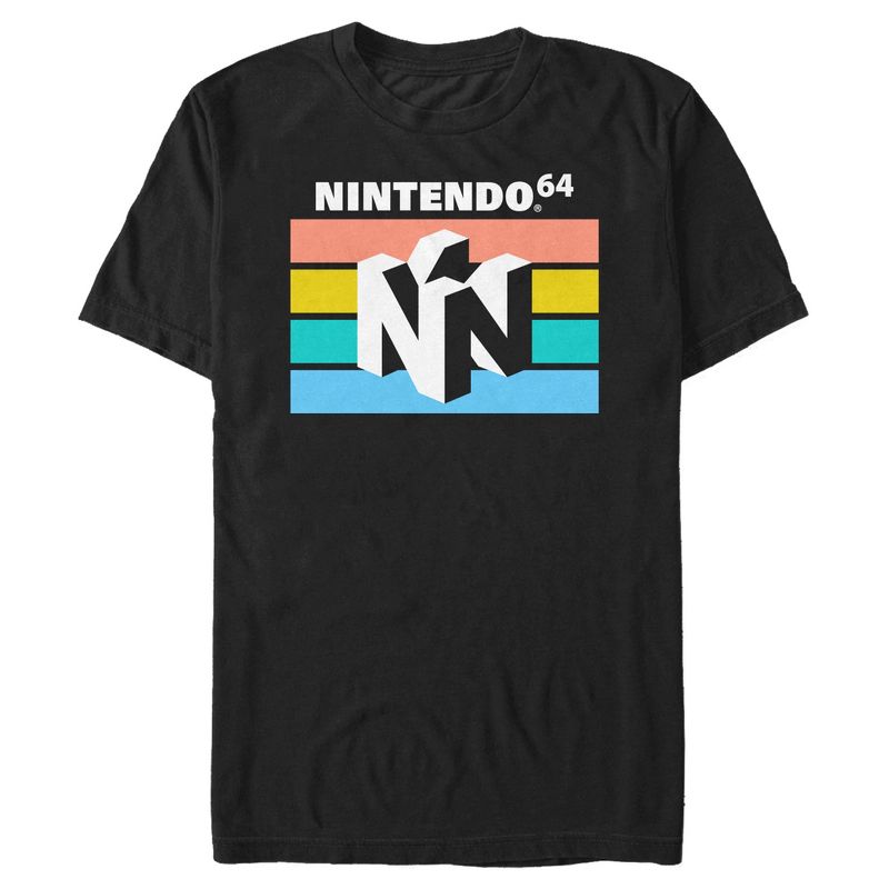 Men's Nintendo N64 3D Logo T-Shirt, 1 of 5