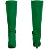 BLISSFUL STEP Low Platform Chunky Heels Buckle Knee High Boots for Women - 2 of 4