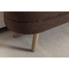 VYNXARIA-Velvet Brown Fabric Storage Bench with Wood Legs For Living Room Bedroom Indoor - 4 of 4