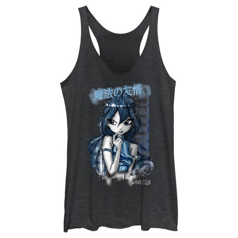 Women's Winx Club Bloom Feeling Blue Racerback Tank Top - image 1 of 4