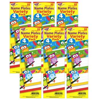 TREND Owl-Stars! Desk Toppers Name Plates Variety Pack, 32 Per Pack, 6 Packs