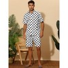 Lars Amadeus Men's Summer Polka Dots Hawaiian Short Sleeves Set 2 Pcs - 2 of 4