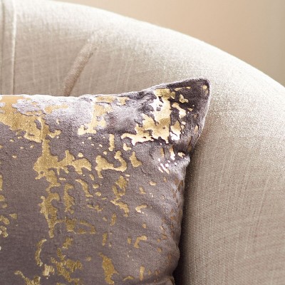 Pari Brown and Gold Abstract Decorative Throw Pillow