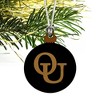Oakland University Secondary Logo Mini Small Tiny Wood Christmas Tree Holiday Ornament - 3 of 4