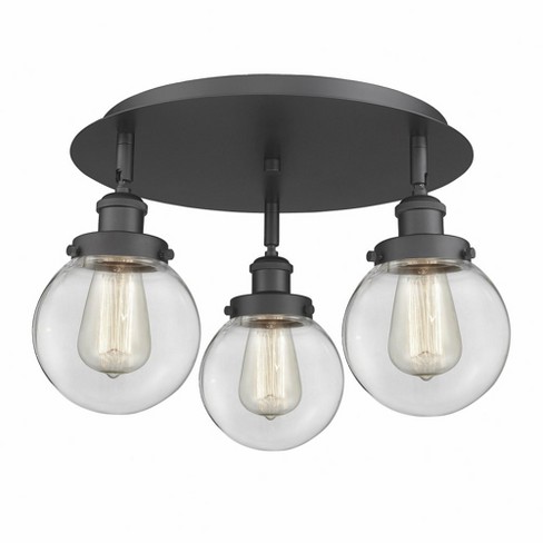 Innovations Lighting Beacon 3 - Light Flush Mount In Matte Black : Target