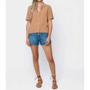 Women's Nina-Roll Cuff Short Sleeve Shirt - orb - 1 of 4