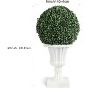 Artificial Boxwood Topiary Ball, 16" Faux Plant Topiary Ball with Lights, for Outdoor Balcony, Backyard Home Decor - 2 of 4