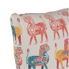 Lion Print Square Throw Pillow - Skyline Furniture: Decorative Sofa Cushion, Indoor, Zipper Closure, Cotton - 3 of 4
