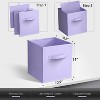 Sorbus 11 Inch 12 Pack Sturdy Collapsible Fabric Storage Cubes with Handle - for Organizing Clothes, Toys, Books, Shelves & more - 3 of 4