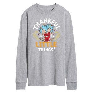 Men's - Dr. Seuss - Thanksgiving Is A Family Thing Long Sleeve Graphic T-Shirt - 1 of 4