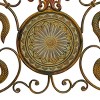 Metal Scroll Wall Decor with Embossed Details Gold - Olivia & May: Rustic Iron Artwork, Arched Design - 4 of 4