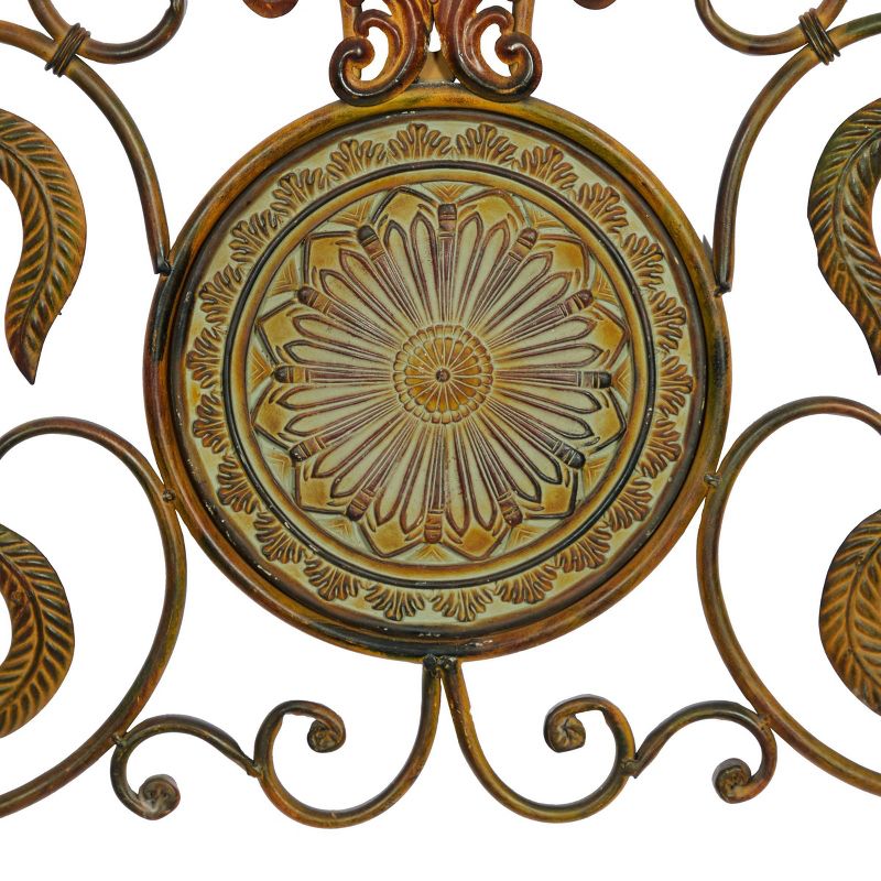 Metal Scroll Wall Decor with Embossed Details Gold - Olivia &#38; May, 4 of 6