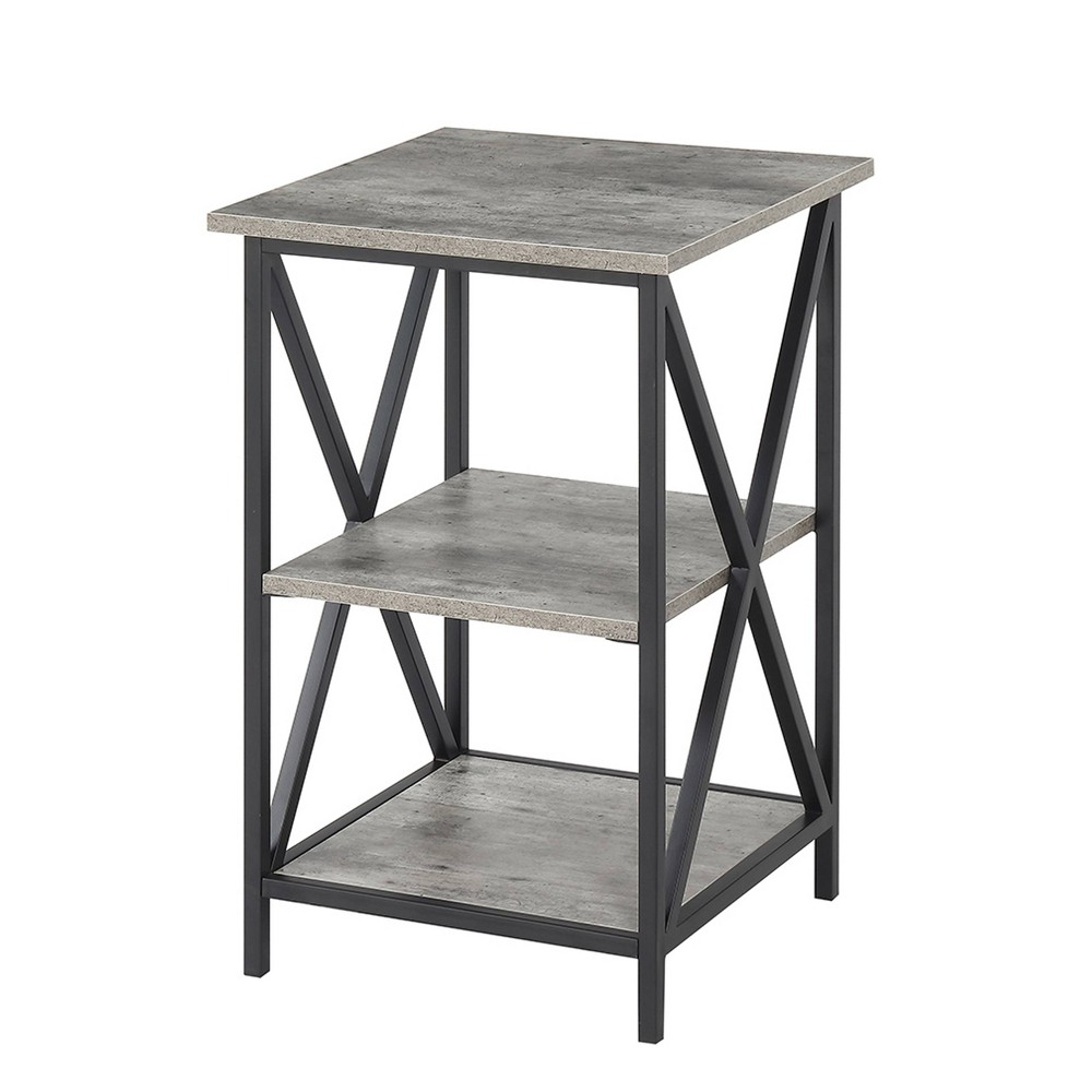 Photos - Coffee Table Tucson End Table with Shelves Faux Birch - Breighton Home