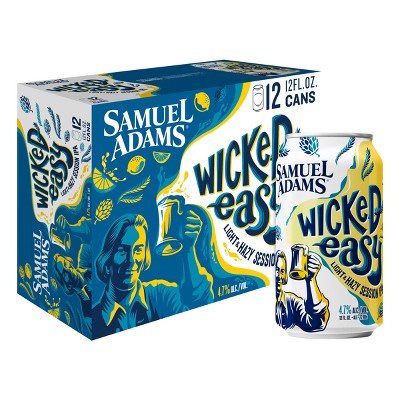 Samuel Adams Wicked Easy, Light & Hazy Lager Beer - 12pk/12 fl oz Cans