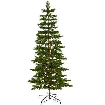Nearly Natural 6.5-ft Big Sky Spruce Artificial Christmas Tree with 200 Clear Warm (Multifunction) LED Lights and 265 Bendable Branches