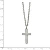 Black Bow Jewelry Women's Stainless Steel & CZ Cross Necklace, 20 Inch - 3 of 4