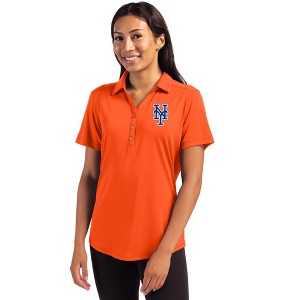 New York Mets Cutter & Buck Forge Eco Stretch Recycled Womens Short Sleeve Polo - 1 of 1