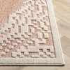 Milos MLO102 Power Loomed Indoor/Outdoor Area Rug - Rust/Ivory - 8'x10'- Safavieh - 3 of 4