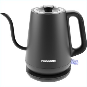 Chefman Precise Pour 0.8L Electric Gooseneck Kettle with Automatic Shut-Off – Black - 1 of 4