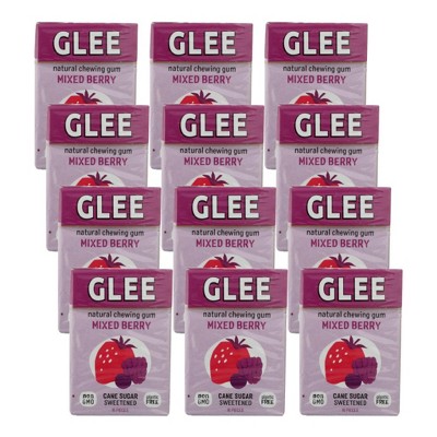 Glee Gum Mixed Berry Natural Chewing Gum - Case of 12/16 pc