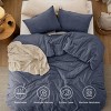 Bedsure | Cotton Fabric with Microfiber Inner Fill 3 Pcs Comforter Set for All Seasons - 4 of 4