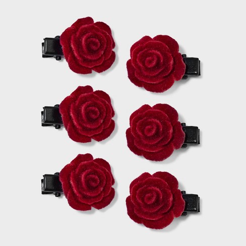 Hair deals clip rose