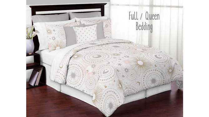 3pc Celestial Full/Queen Kids&#39; Comforter Bedding Set Pink and Gray - Sweet Jojo Designs, 2 of 9, play video