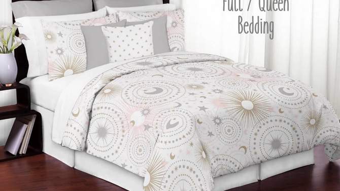 4pc Celestial Twin Kids&#39; Comforter Bedding Set Pink and Gold - Sweet Jojo Designs, 2 of 7, play video